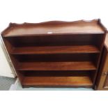 A mahogany open bookcase Condition Report: Available upon request