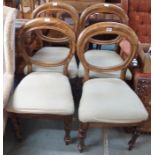 Four Victorian balloon back chairs (4) Condition Report: Available upon request