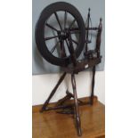 A mahogany spinning wheel Condition Report: Available upon request