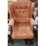 An upholstered armchair Condition Report: Available upon request