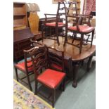 A set of eight mahogany ladderback chairs (six chairs and two carvers) (8) Condition Report: