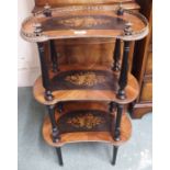 A small Victorian three-tier what not Condition Report: Available upon request