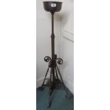 A Victorian brass adjustable lamp (af) Condition Report: Available upon request