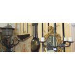 A hall lantern and a wrought iron ceiling light (2) Condition Report: Available upon request