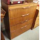 A mid-Century teak four drawer chest Condition Report: Available upon request
