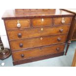 A Victorian mahogany three over three chest of drawers Condition Report: Available upon request