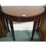 A mahogany fold over card table Condition Report: Available upon request