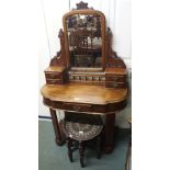 A Victorian washstand (def) and a folding table (2) Condition Report: Available upon request
