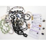 *WITHDRAWN* A collection of silver and pearl jewellery five items with Gems TV certificates