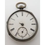 A silver pocket watch (af) Condition Report: Not available for this lot