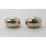 A pair of silver Georg Jensen clip on earrings pattern number 267A Condition Report: