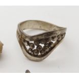 A silver Norman Grant silver bubbles ring, and other items Condition Report: