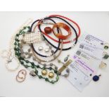 *WITHDRAWN* A collection of silver, pearl and gem set jewellery by Gems TV, some with certificates