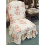 A floral upholstered bedroom chair Condition Report: Available upon request