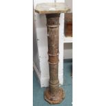 An onyx pedestal, 98cm high Condition Report: