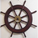 A ships wheel, 107cm diameter Condition Report: Available upon request