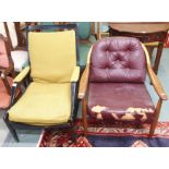 A Greaves and Thomas teak armchair and mid-Century armchair (2) Condition Report: Available upon