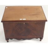 A mahogany chest on turned feet, 45cm high x 62cm wide x 44cm deep Condition Report: Available