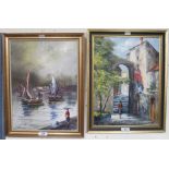Two oil on boards (2) Condition Report: Available upon request