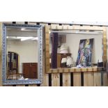Two modern wall mirrors, 79cm x 54cm and 66cm x 97cm (2) Condition Report: Available upon request