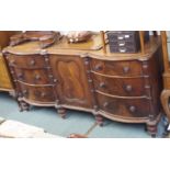 A Victorian mahogany sideboard, 89cm high x 181cm wide x 51cm deep Condition Report: Available