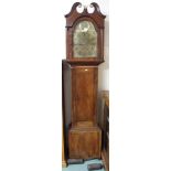 A mahogany longcase clock with brass face, John Key, Dumbarton, 214cm high Condition Report: