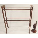 A mahogany airer, table lamp and a modern rug (3) Condition Report: Available upon request