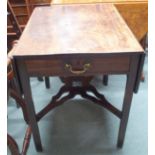 A mahogany Pembroke table with cross stretchers Condition Report: Available upon request