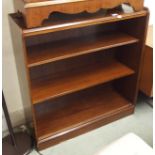 An oak open bookcase, 89cm high x 84cm wide x 30cm deep Condition Report: Available upon request