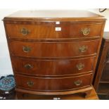 A mahogany four drawer chest, 83cm high x 82cm wide x 46cm deep Condition Report: Available upon