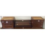 Two mahogany miniature drawers and a lidded box (3) Condition Report: Available upon request