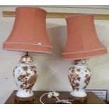 A pair of ceramic table lamps (2) Condition Report: Available upon request
