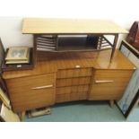 A mid-Century sideboard, 82cm high x 156cm wide x 52cm deep and a coffee table (2) Condition Report: