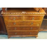 A mahogany two over three chest, 89cm high x 91cm wide x 54cm deep Condition Report: Available