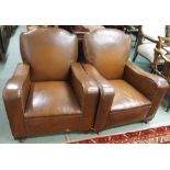 A pair of Art Deco armchairs (2) Condition Report: Available upon request