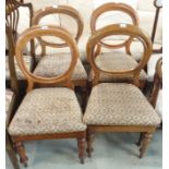 Four Victorian balloon back chairs (4) Condition Report: Available upon request