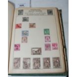 Three various stamp albums, postcards etc Condition Report: Available upon request