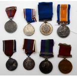 A lot comprising a WWI medal to 7545 Pte. E Greenoak, 13 Cond. R., a Victorian Jubilee medal 1897 to