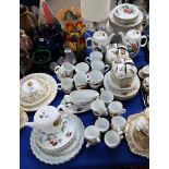 A Royal Worcester Evesham pattern tea and dinner service including pie dishes, tea and coffee