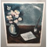 MAURICE DE VLAMINCK Nature-morte a la lettre, lithograph, 35 x 29cm Condition Report: Available upon