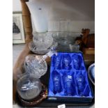 Boxed set of crystal drinking glasses, other crystal and glassware Condition Report: No condition