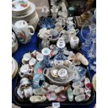 Assorted Franklin Mint porcelain jugs, porcelain shoe ornaments and other items Condition Report: