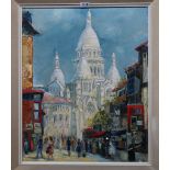 CONTINENTAL SCHOOL La Basilique du Sacre Coeur, oil on canvas, 61 x 50cm, and two others (3)