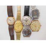 A 9ct gold gents vintage watch and a collection of gents watches to include Rotary GT, Berosa,