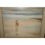 *WITHDRAWN* AFTER SIR WILLIAM RUSSELL FLINT Nude model on the beach, print, 53 x 68cm and