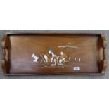 An Eastern bone inlaid tray Condition Report: Available upon request