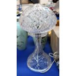 A cut crystal lamp and base Condition Report: Available upon request