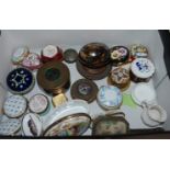 A collection of ceramic and metal decorative boxes etc Condition Report: Available upon request