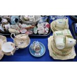 A Sevres style cup and saucer, A Chelsea Star pattern teaset and a Paragon teaset Condition
