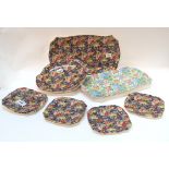 Six Royal Winton Hazel chintz, side plates, sandwich plate, tazza and a hazel chintz plate Condition